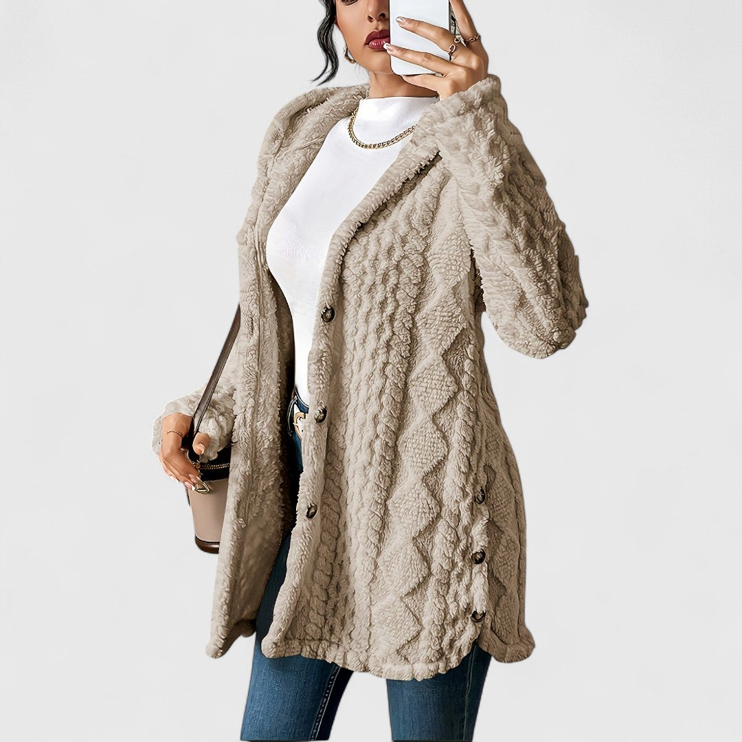 Elise - Plush Hooded Cardigan