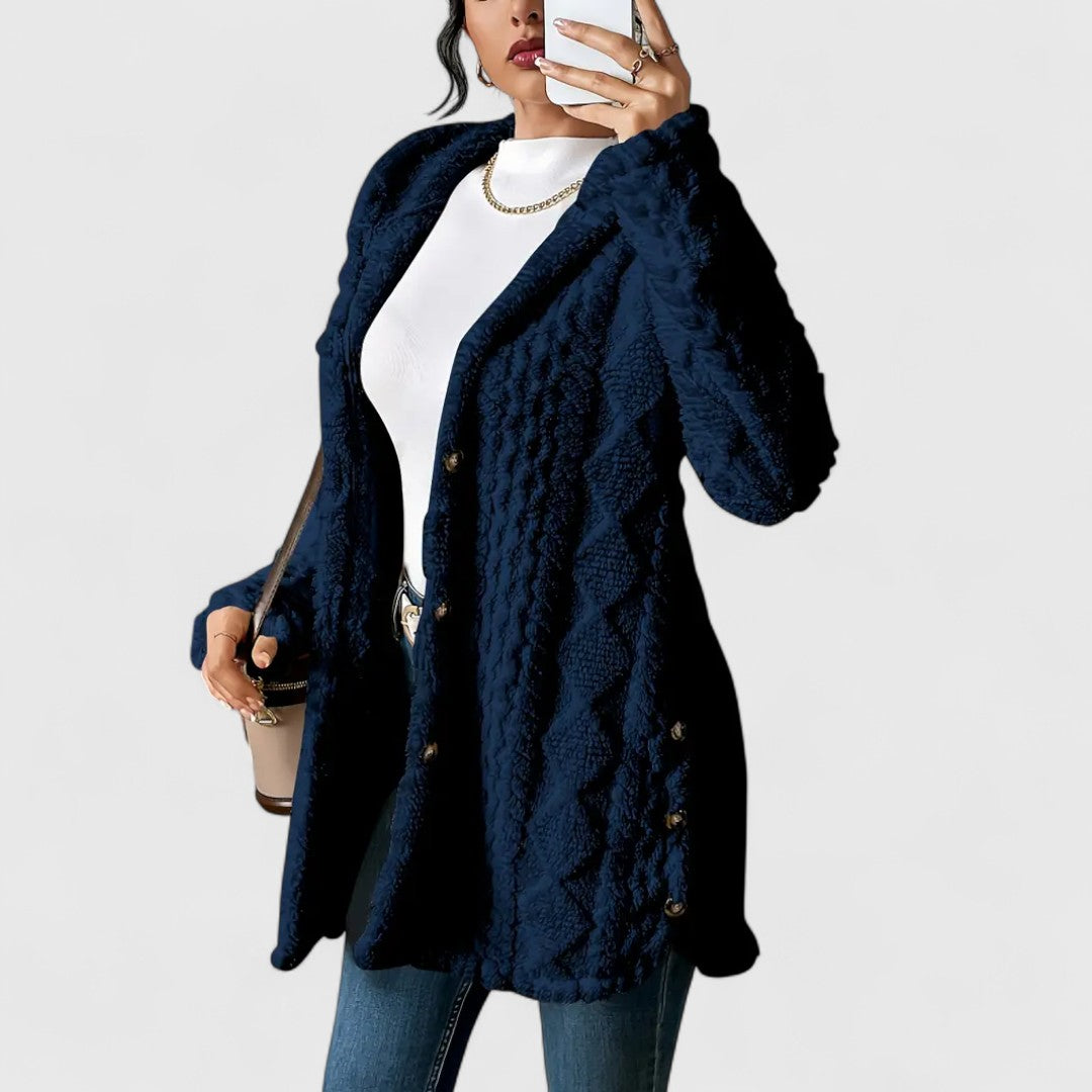 Elise - Plush Hooded Cardigan