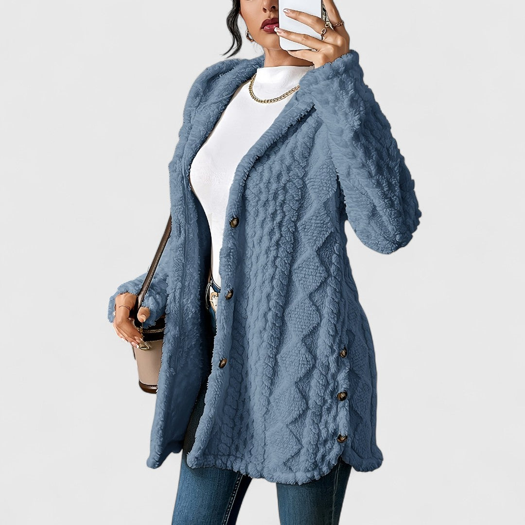 Elise - Plush Hooded Cardigan