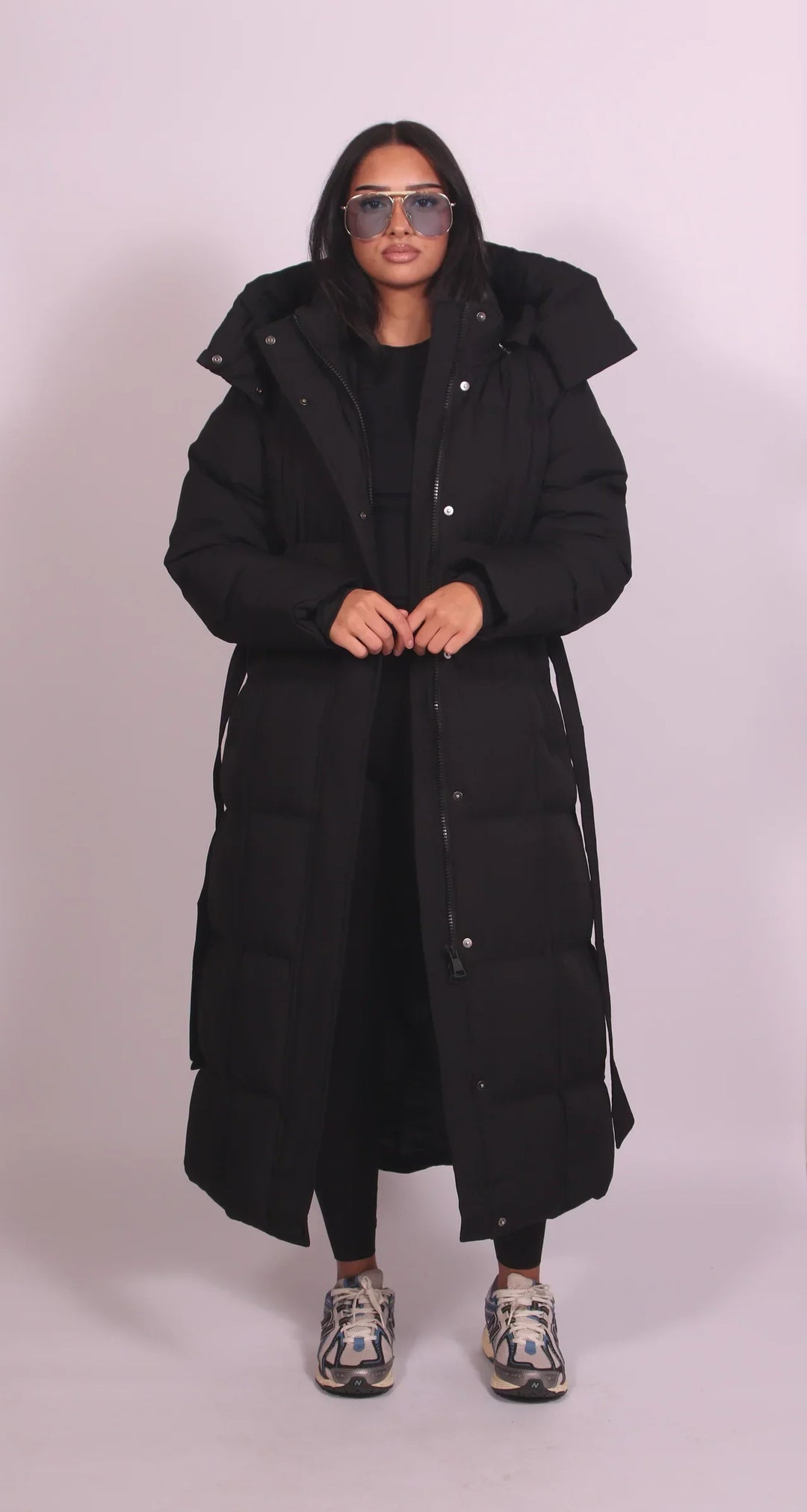 Carmen – Long Belted Puffer Coat