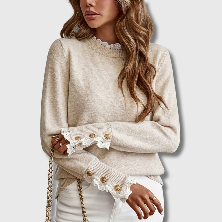 Sonia – Sweater with Lace Details