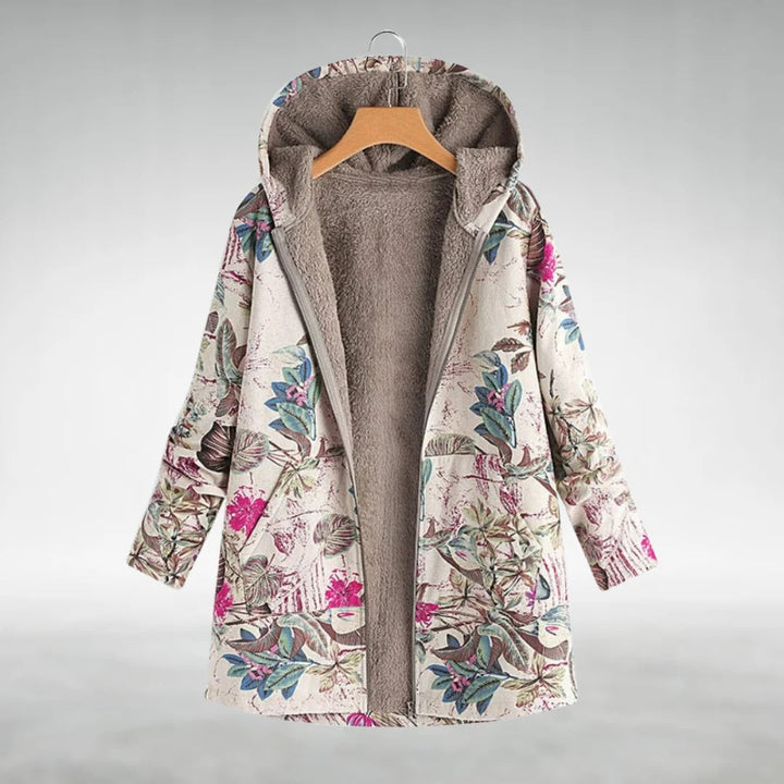 Irene | Elegant Floral Fleece Jacket