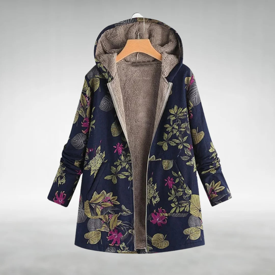 Irene | Elegant Floral Fleece Jacket