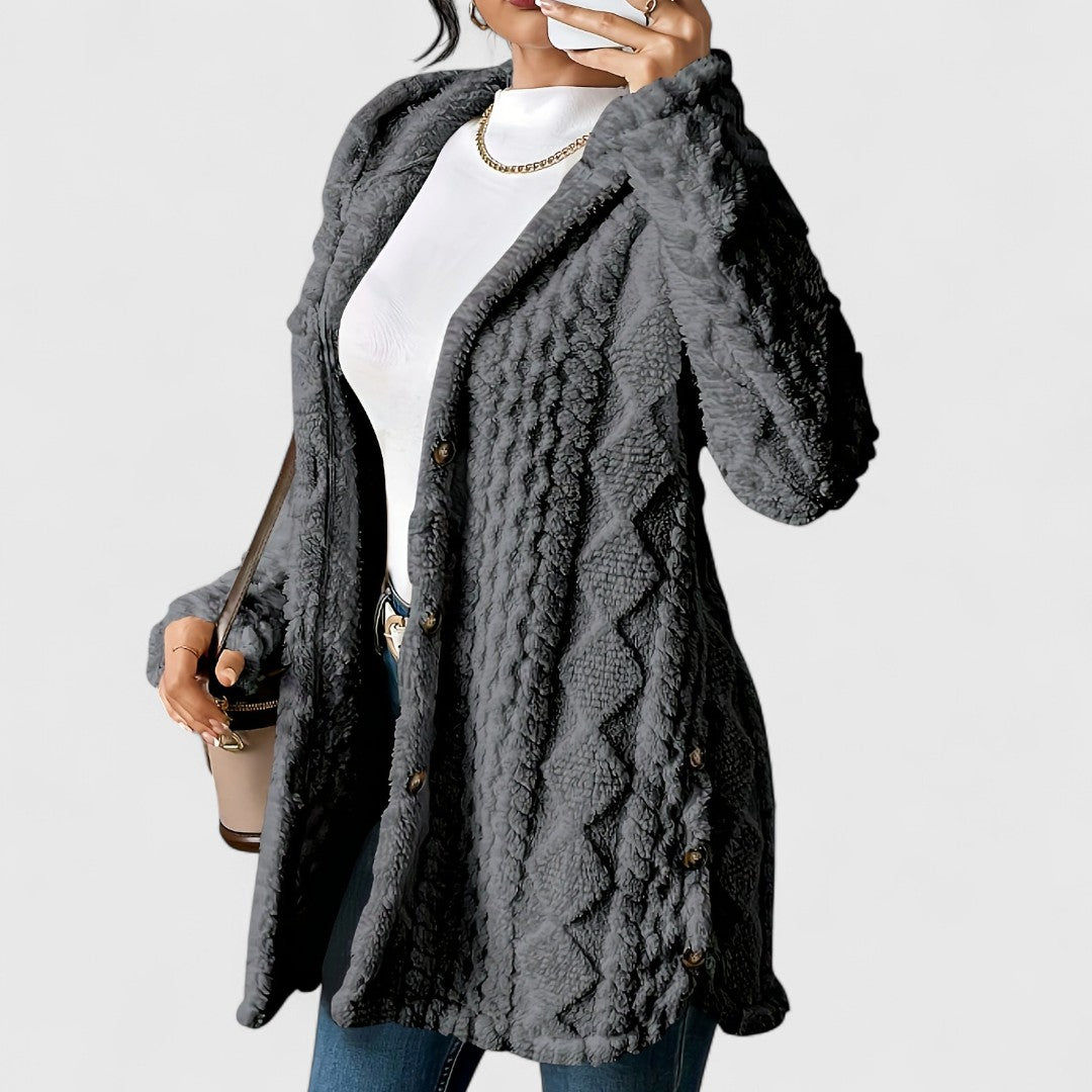 Krisha - Plush Hooded Cardigan