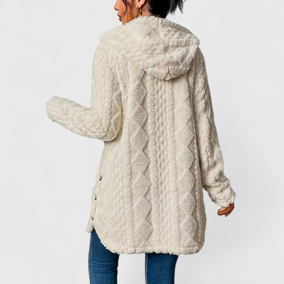 Elise - Plush Hooded Cardigan